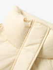 Women's Light Yellow  Stand Collar Goose Puffer Jacket