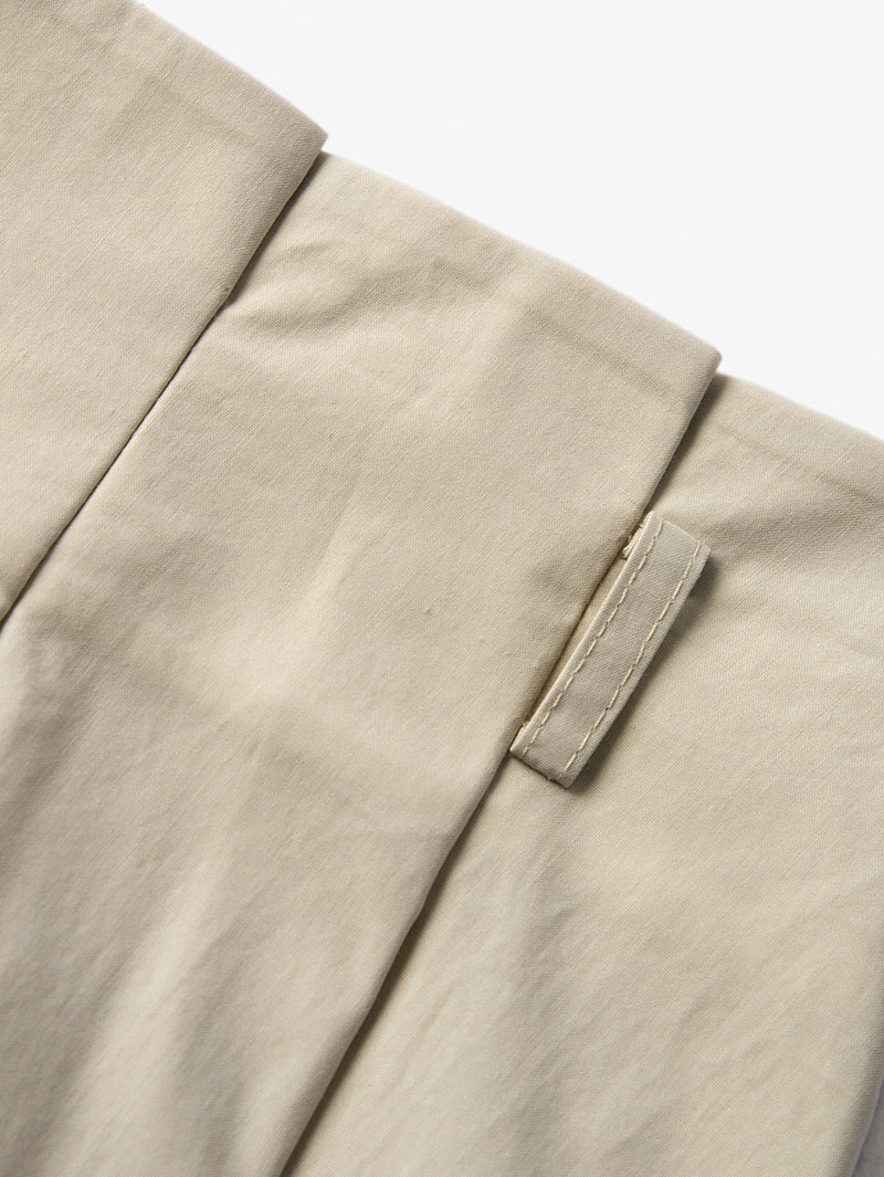 Women's Light Khaki High Waist Breathable Cotton Circular Skirt