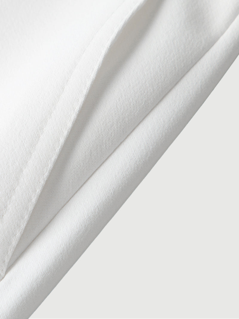 Women's White Straight Fit Slit Design Trousers