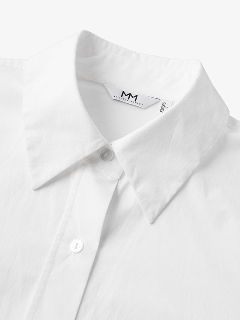 Chemise blanche à col pointu