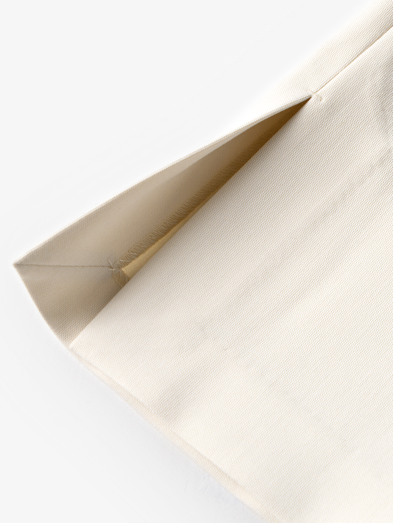 Women's Beige Straight Fit Slit Design Trousers