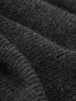 Women's Dark Gray Round Neck Long Sleeve Wool Dress