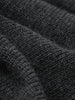Women's Dark Gray Round Neck Long Sleeve Wool Dress