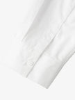 Women's Plain White Long Sleeves 100% Cotton Pattern Shirt 5F2221971M