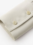 Belted dress with classic collar, long sleeves, beige