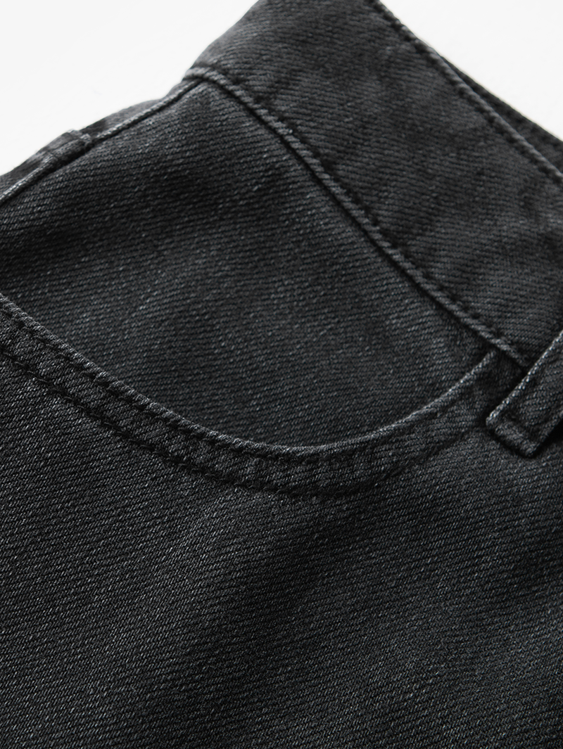 Women's Classic Dark Gray Wide Leg Denim Jeans