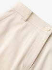 Beige cotton straight skirt