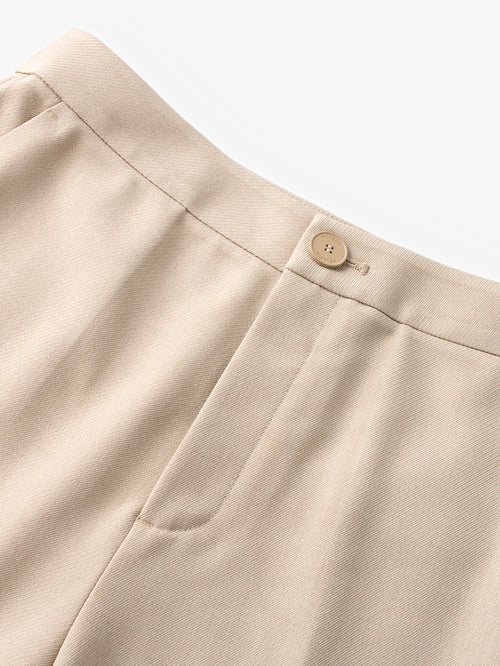 Load image 1 in gallery view. Women's Khaki Straight Fit Trousers