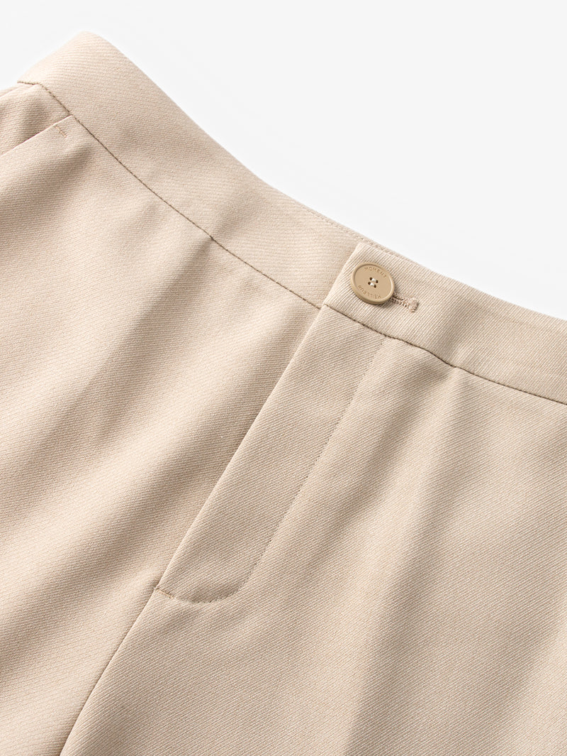 Women's Khaki Straight Fit Trousers
