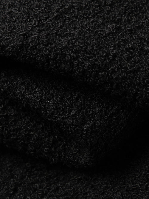 Charger l'image 1 dans la galerie. Tricot noir à col rond, manches courtes et boutons