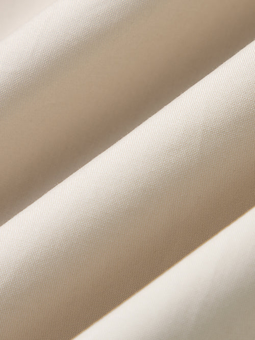 Load image 1 in gallery view. Beige cotton round neck dress