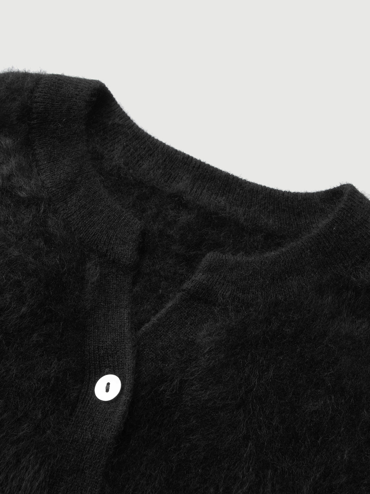 Brushed V-Neck Cashmere Cardigan