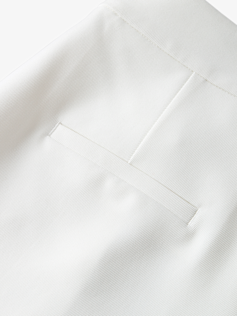 Women's White Leisure Straight Fit Trousers