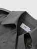 Smoke gray winter coat with collar, double breasted