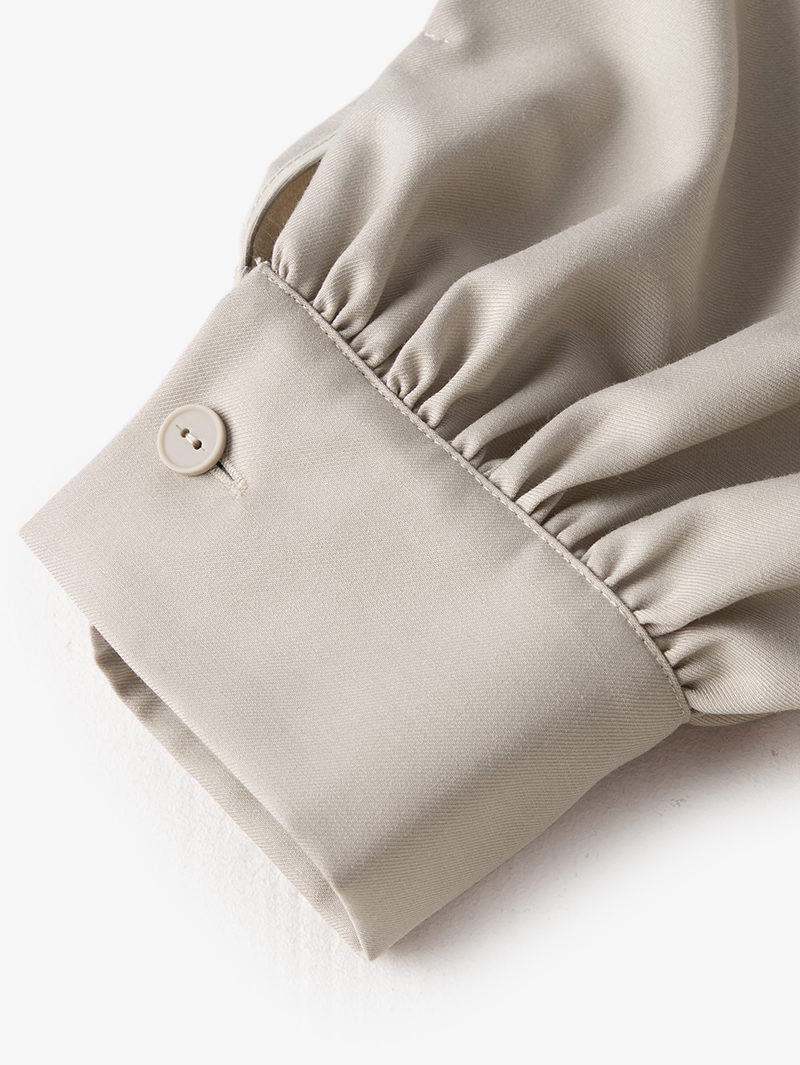 Women's Spring Light Coffee Sheep Wool Knit V Neck Vest Long Sleeves Dress