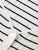 Women's White Square Neck Short Sleeves Knit Top