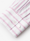 Women's Pink Stripe 100% Cotton Long Sleeve Shirt