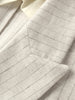 Linen Striped Peak Lapel Blazer