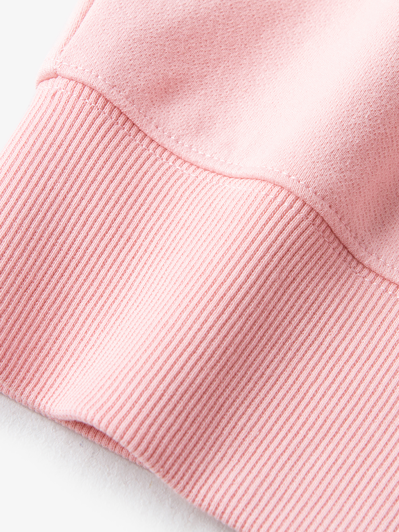 Women's Rose Pink Long Sleeve Knit Sweatershirt