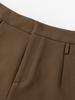 Pantalon marron café - Straight Fit