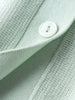Women's Mint Green V Neck Short Sleeves Lyocell Knit Top