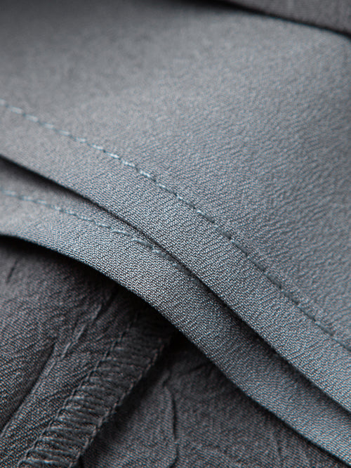 Charger l'image 1 dans la galerie. Women's Gray Elegant Straight Fit Mid Length Skirt