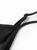 Women's Summer Black Silk Strappy Top