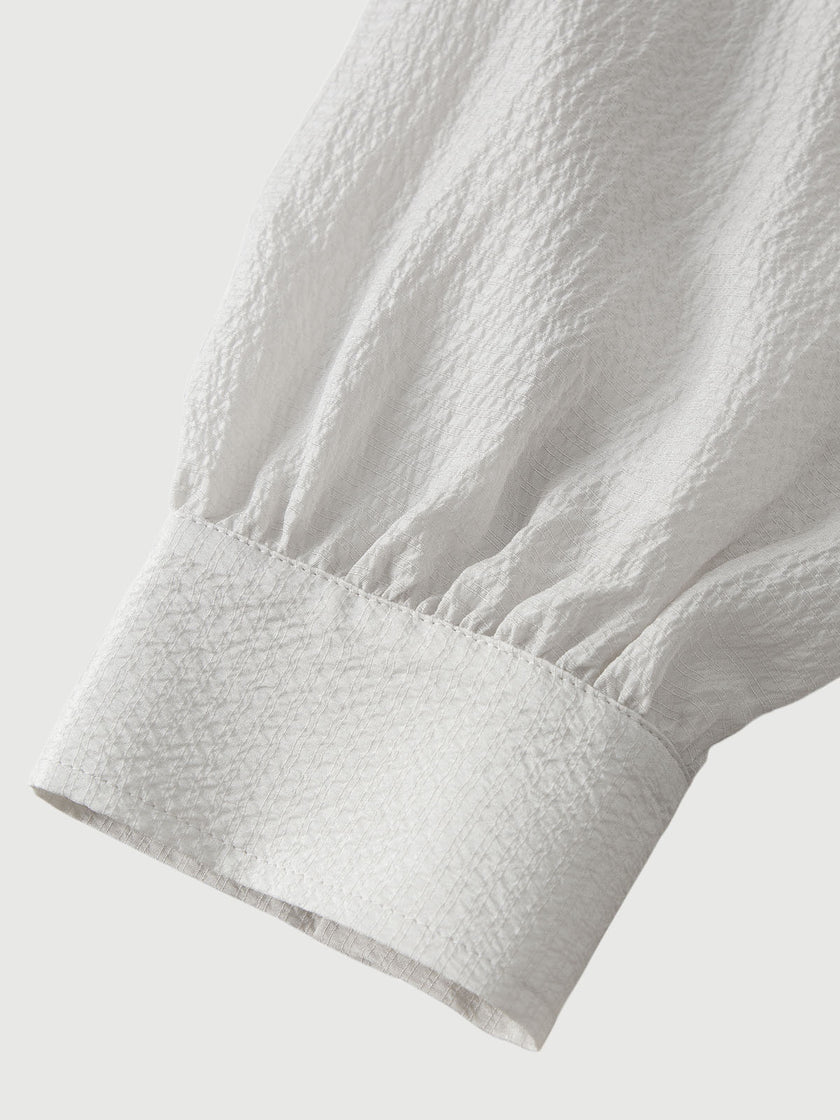 Embossed Pure Silk Shirt