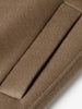Women's Brown 100% Sheep Wool Belted Long Coat