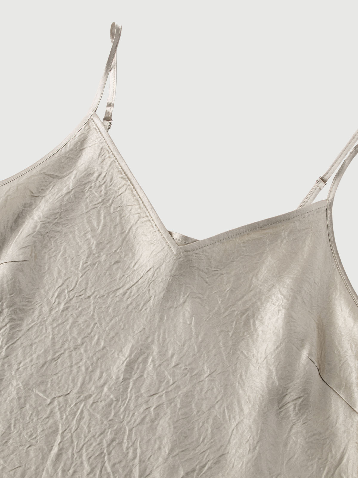 Ecru satin dress
