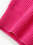 Women's Rose Red V Neck Sleeveless 100% Sheep Wool Knit Top