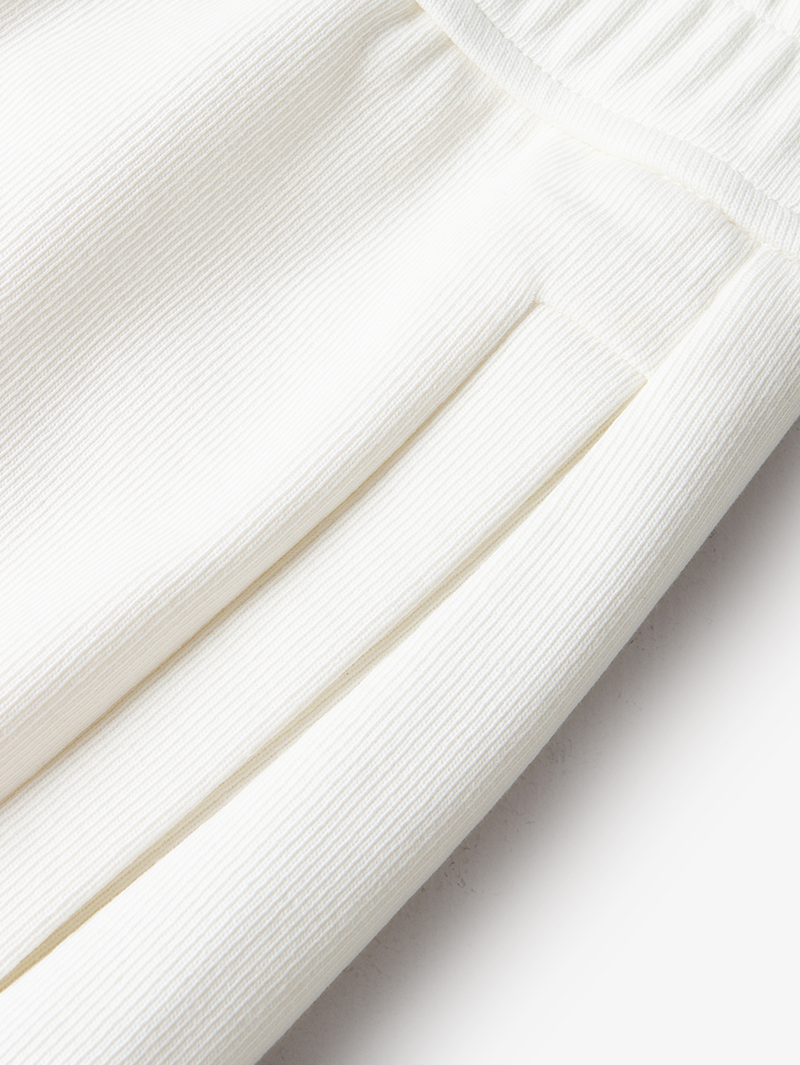 Women's White Corduroy Straight Fit Trousers