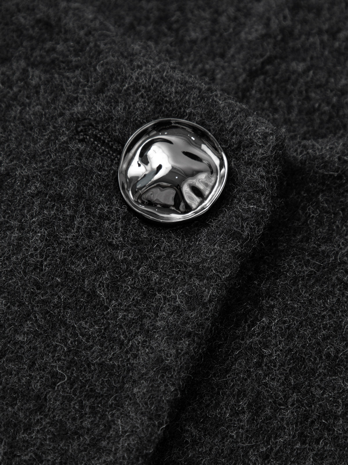 Wool-Camel Blend Round-Neck Short Jacket