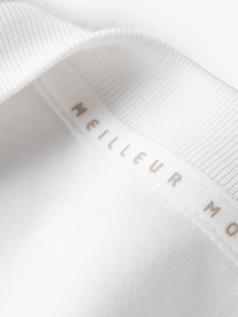 Women's White Embroidered Logo Long Sleeve T-Shirt