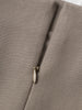 Brown high-waisted wool flared skirt