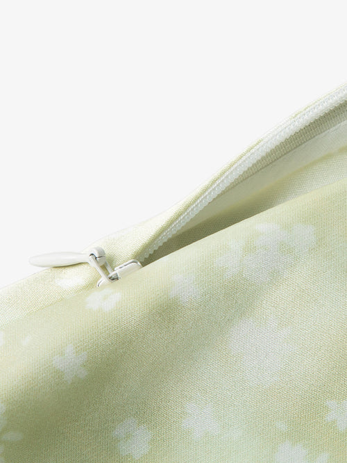 Charger l'image 1 dans la galerie. Women's Light Green Floral Clasic Straight Fit Irregular Hem Skirt