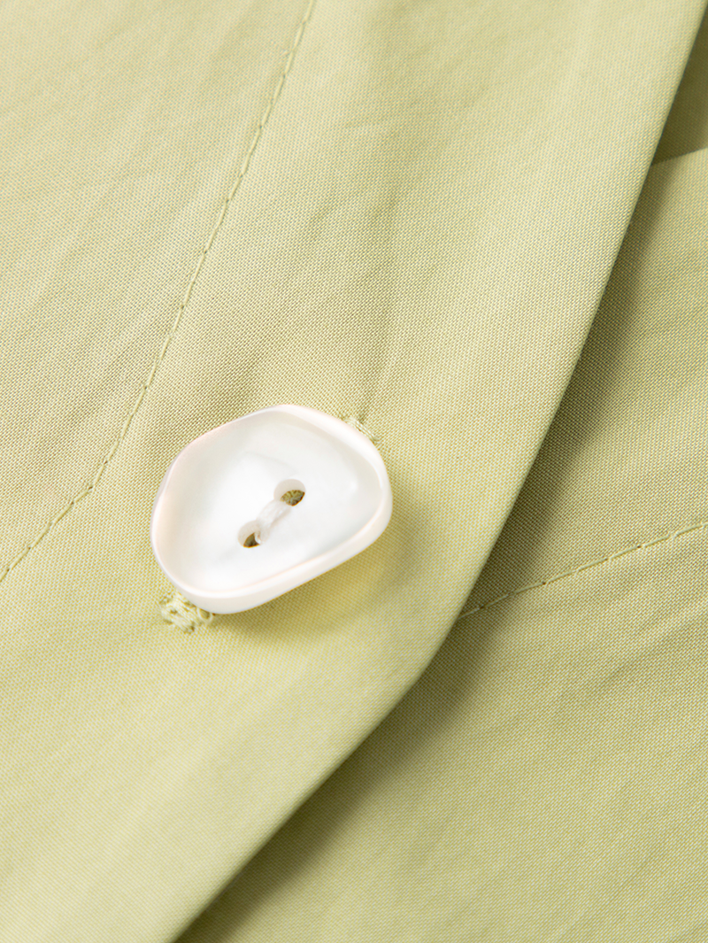 Women's Green  Polo V Neck Short Sleeves 100% High Quality Cotton Shirt