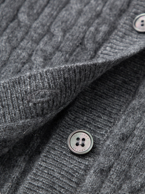Load image 1 in gallery view. Ribbed Cashmere Cardigan