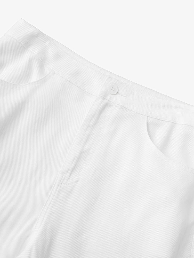 White Straight Fit 100% Lyocell Trousers