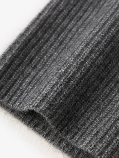 Load image 1 in gallery view. Women's Gray Wide Leg 100% Wool Knitted Pants