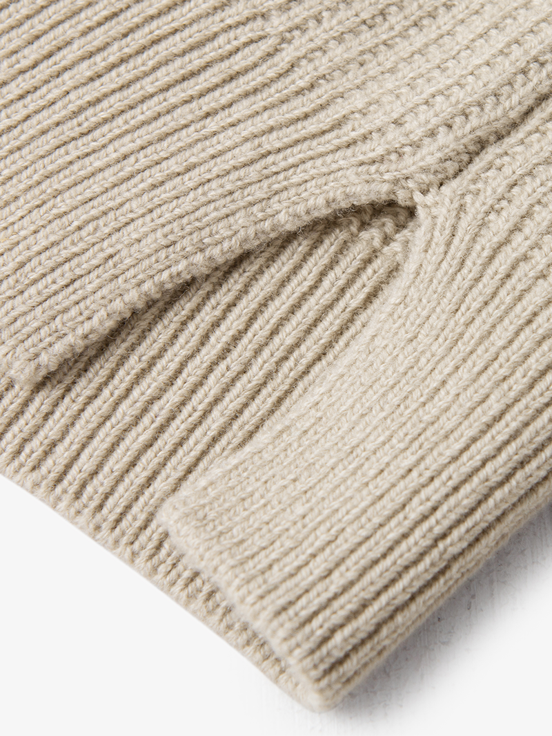 Women's Light Khaki V Neck Knit Vest