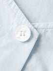 Women's Ice Point Blue Square Neck Puff Sleeves 100% Cotton Short Blouse Shirt 5E5222691