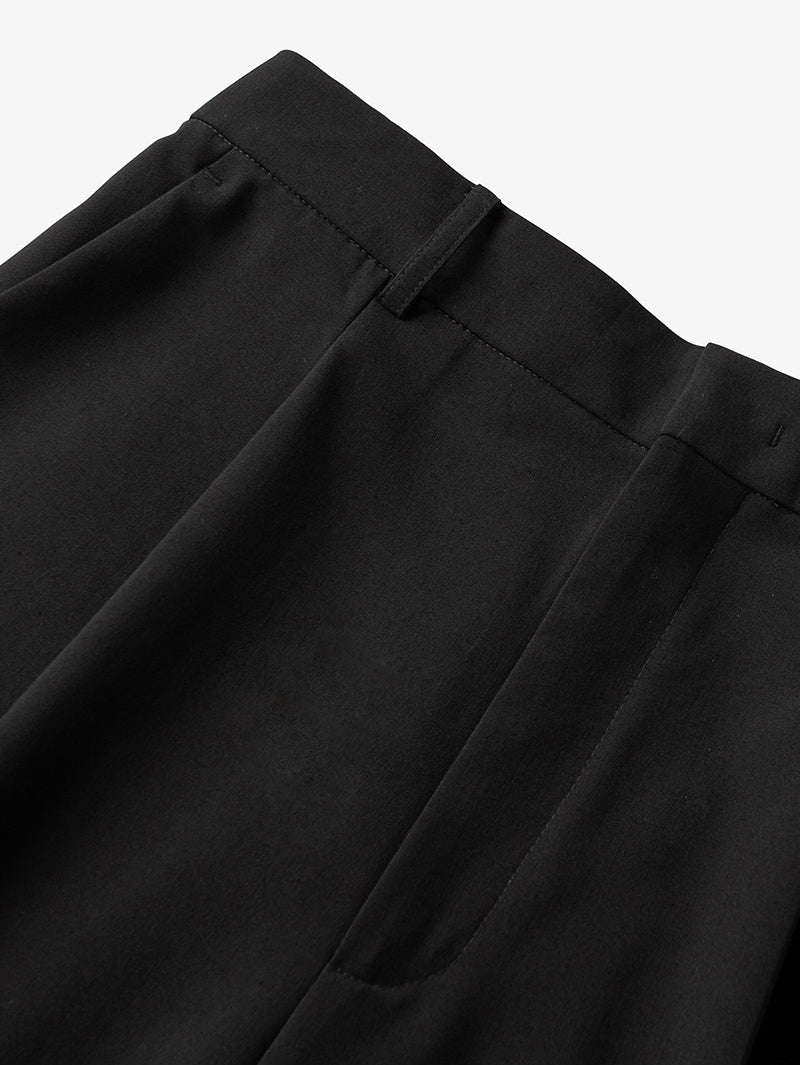 Women's Black A-Line Short Trousers