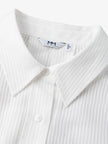 Women's White Pinstripe Long Sleeves Shirt