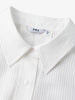 Women's White Pinstripe Long Sleeves Shirt
