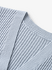 Women's Sky Blue V Neck Rib Pattern Knit Vest Sweater