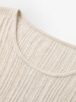 Pull en laine beige à col rond