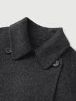Wool-Mohair Double-Breasted Short Coat