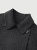 Wool-Mohair Double-Breasted Short Coat