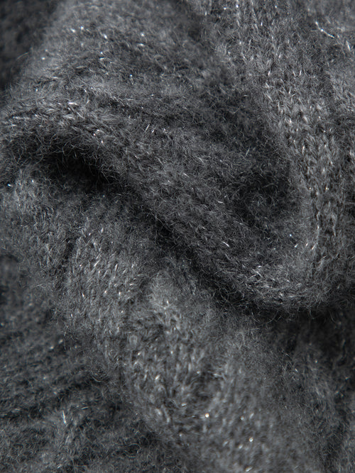 Load image 1 in gallery view. Cashmere crew neck sweater - Dark gray